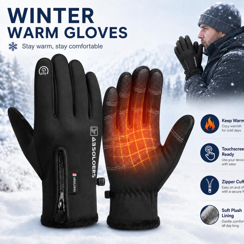 Winter Warm Touchscreen Gloves - Winter Cycling Commute 评论和价格