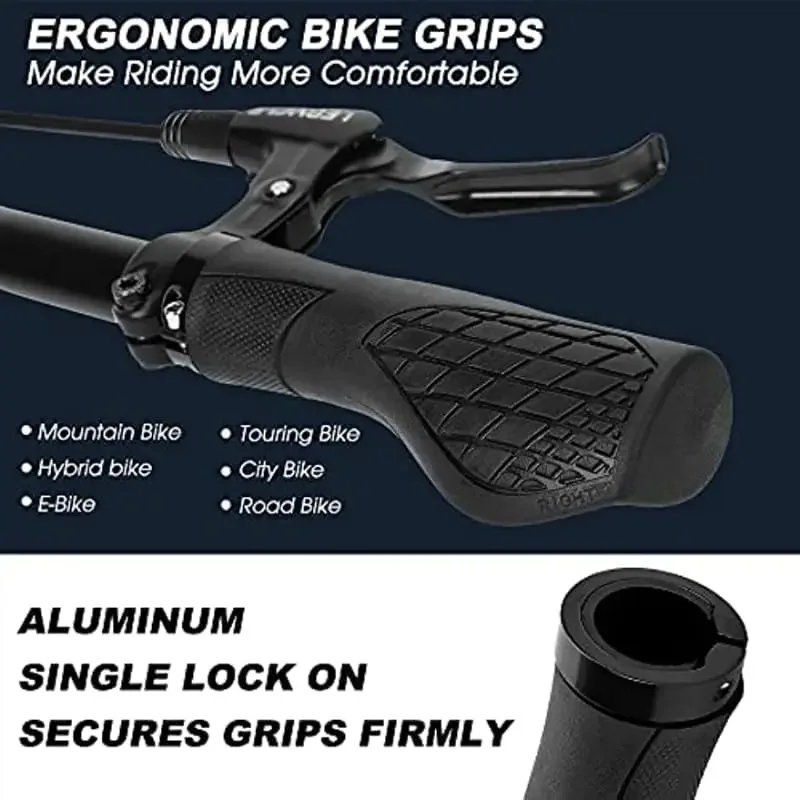 Alloy Rubber Bike Grips Single - Commuting On Mountain Bike 评论和价格