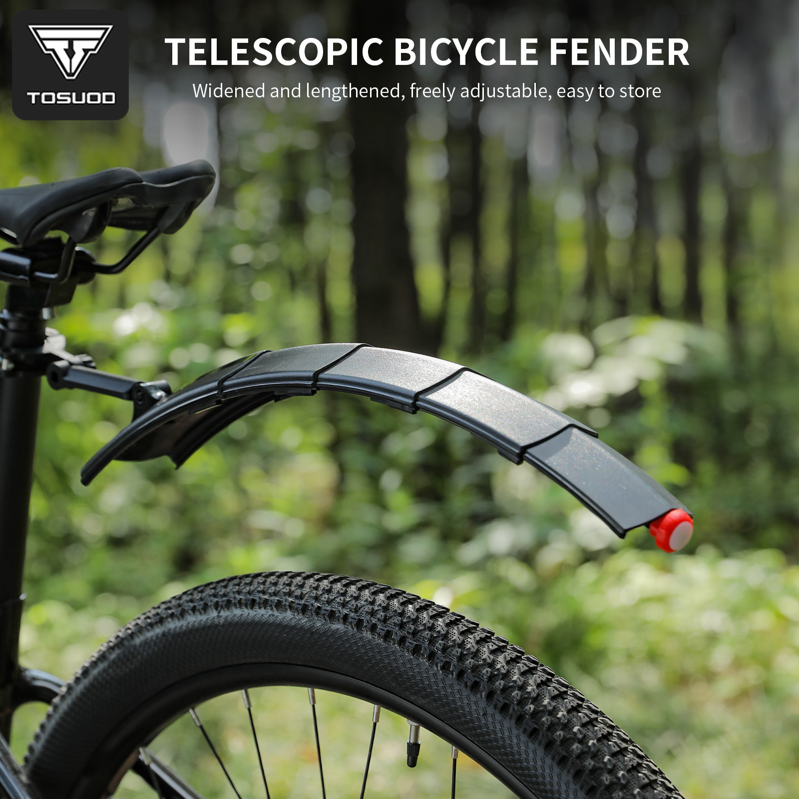 TOSUOD Adjustable Length Bike  - Fender Mudguard Set 评论和价格