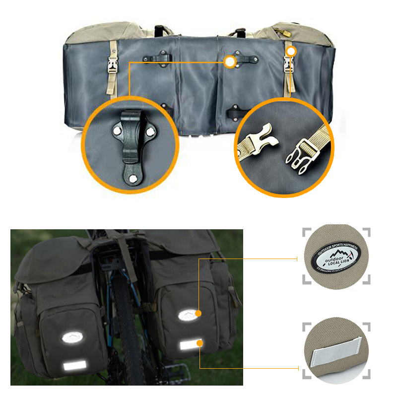 Bike Rear Rack Double Pannier  - Panniers Waterproof Rear 评论和价格