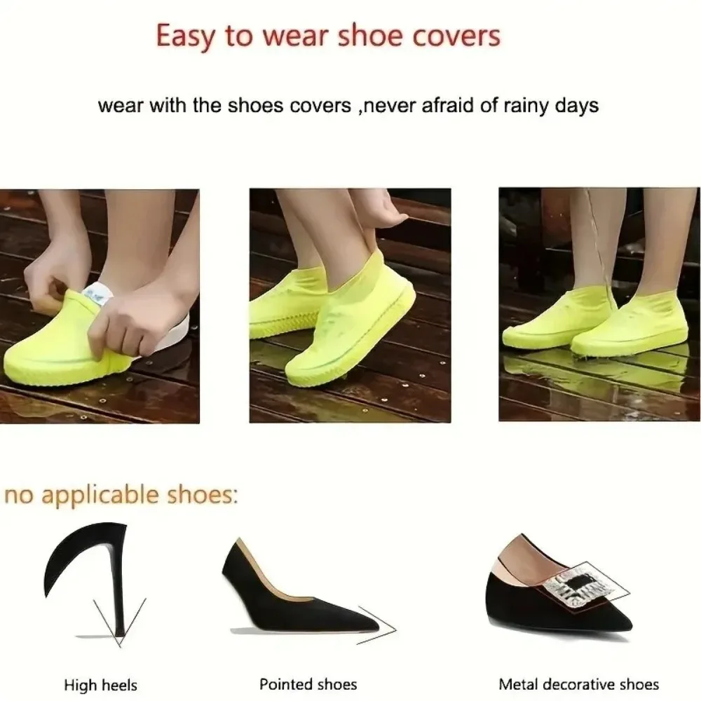 Thick Silicone Rain Boot Cover - Waterproof Cycling Commute 评论和价格