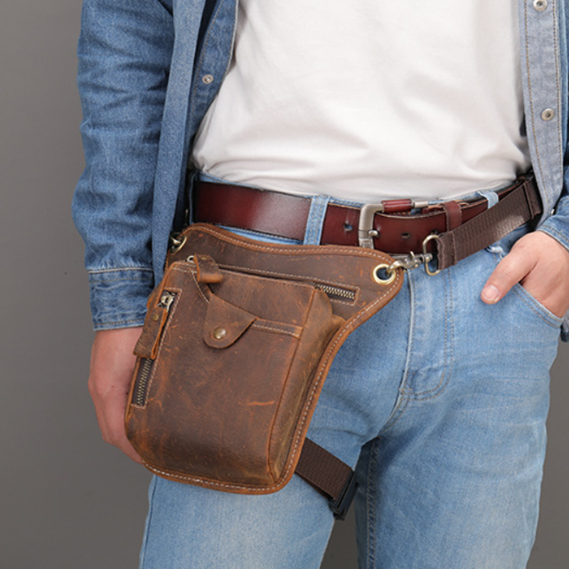 Vintage Pu Leather Waist Pack  - Cycling Commuter Bag 评论和价格