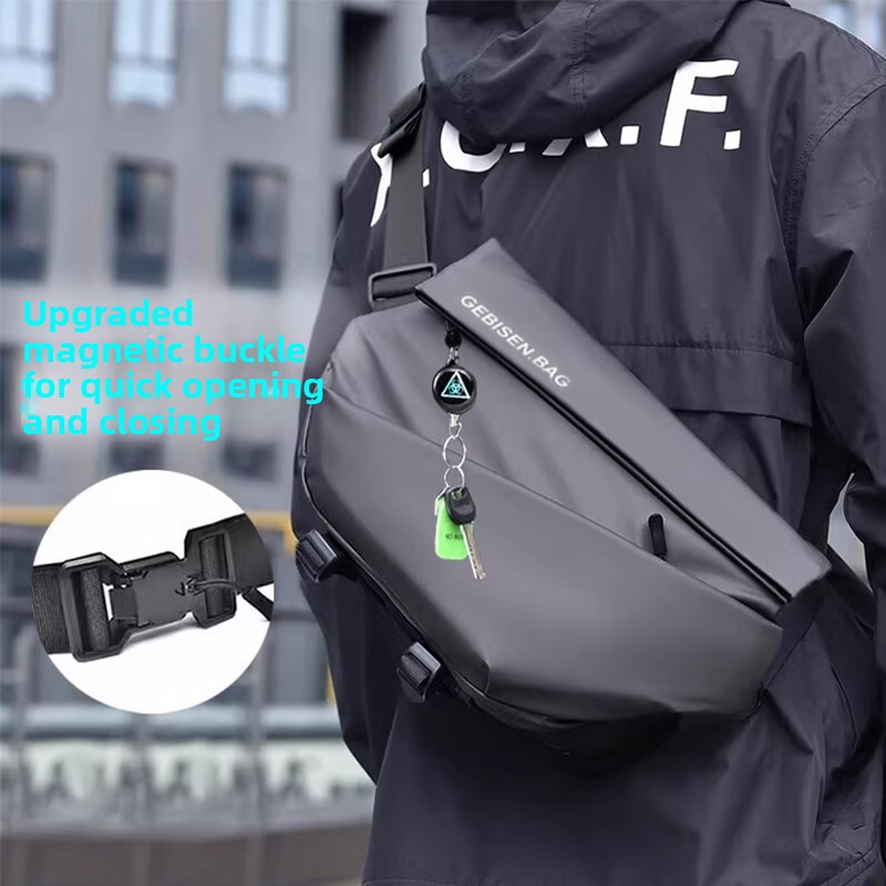 Magnetic Buckle Men Crossbody  - Cycling Commuter Bag 评论和价格
